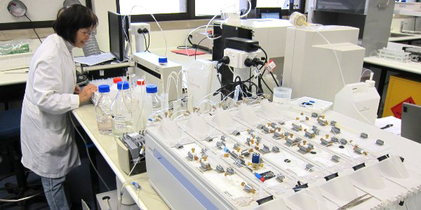 Scientist in Laboratory with equipment