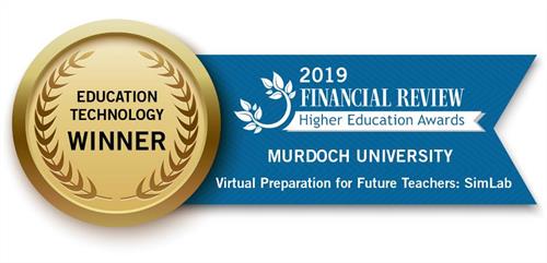 Education Technology Winner Badge for the 2019 Financial Review Higher Education Awards