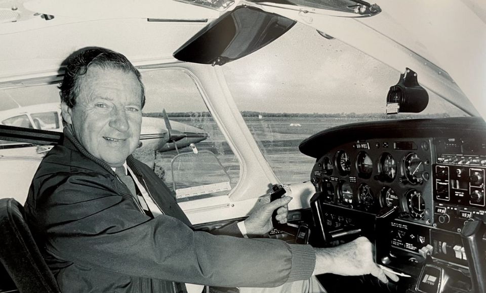 Foundation Professor of Environmental Science, Desmond O'Connor, on his retirement day in 1988