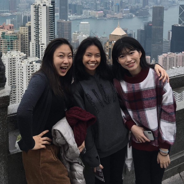 Jasmine with friends in Hong Kong
