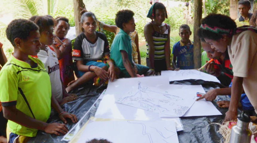 Venembeli women's briefing Papua New Guinea (PNG).