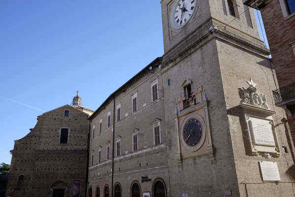 clock tower in Macerata Italy