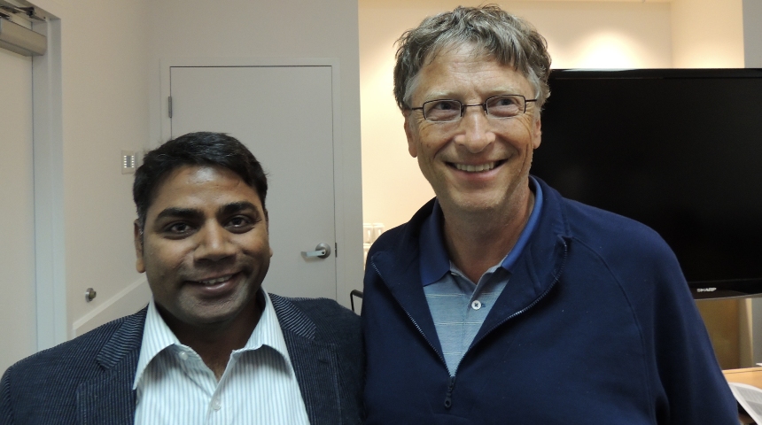 Professor Rajeev Varshney and Bill Gates