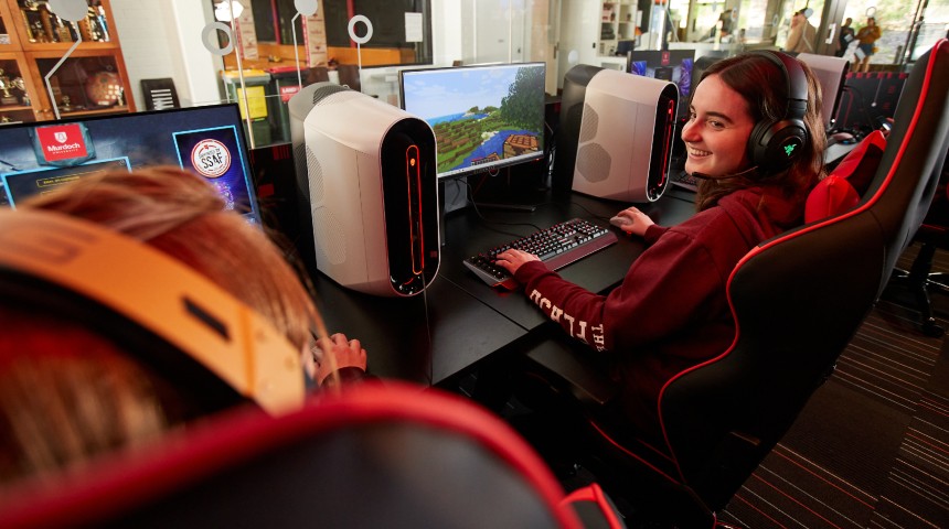 Female student gaming