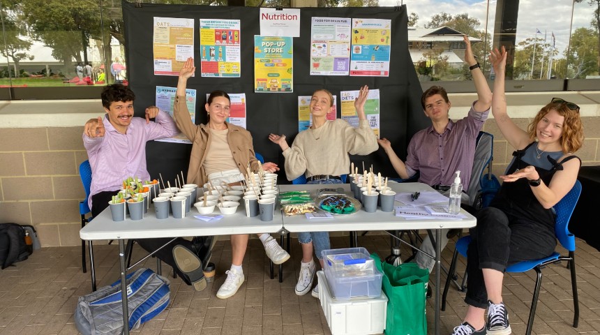 The Food Science and Nutrition students' stall at Market Day