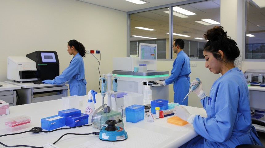 Scientists in the Genomics Core Laboratories