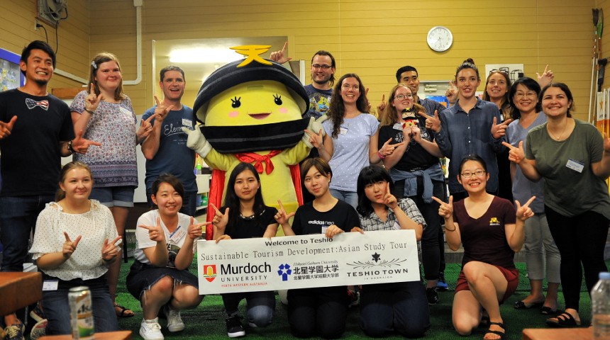 Murdoch students in Teshio on their Sustainable Tourism Development: Asian Study Tour