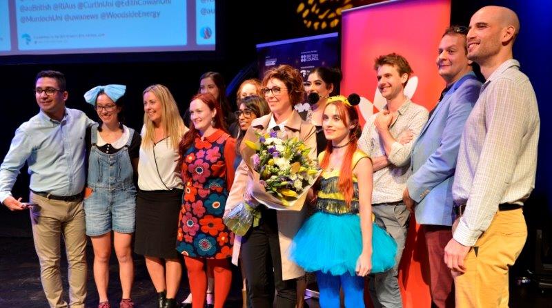 Paola Magni with the other FameLab finalists