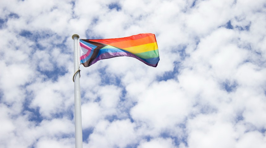 Murdoch University flies the LGBTIQA+ Progress flag