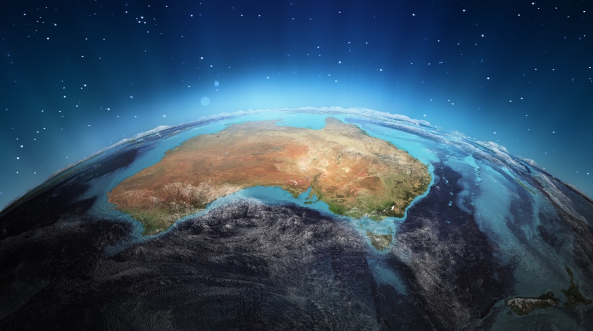 image of Australia from space