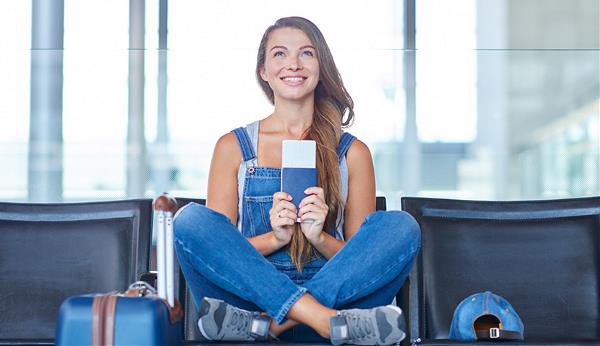 Image of girl with passport