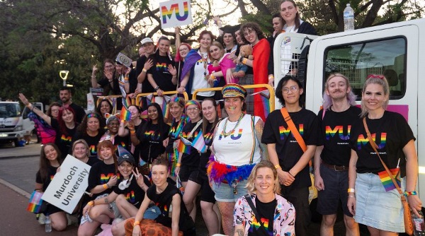 Murdoch University staff, students and alumni at the 2023 Pride Parade